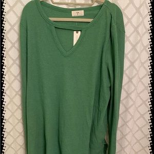 🤩Anthro Tla waffle knit top.  Brand new! 🔥 Gorgeous color and soft!